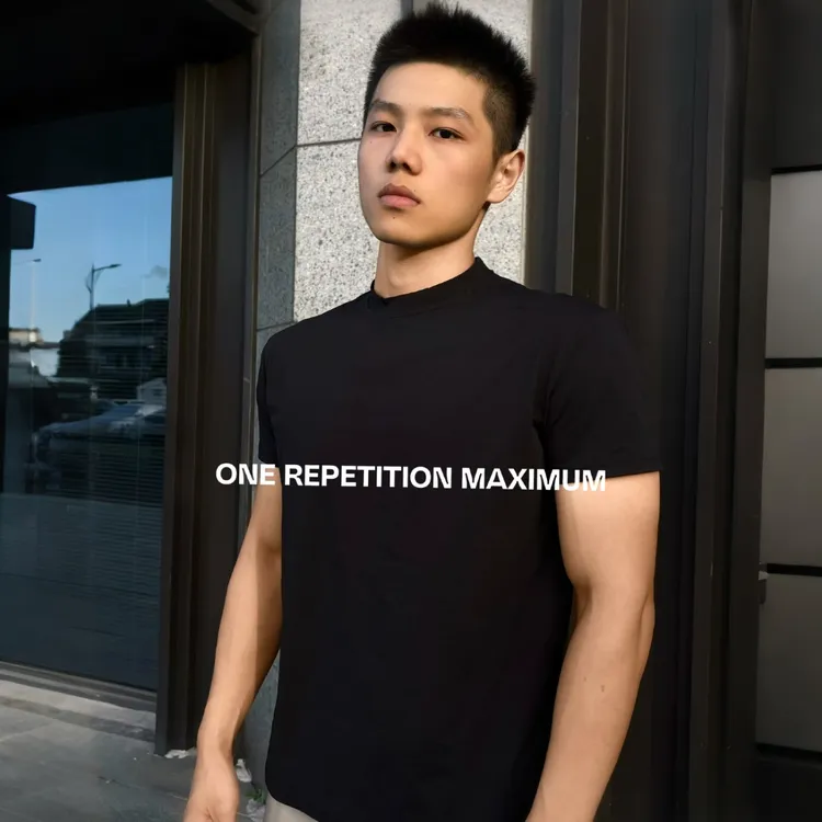 【2件不过百】夏季口粮T速干休闲运动纯色弹力透气吸汗圆领短袖T恤