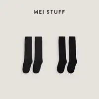 WEI STUFF 新款亲肤舒适百搭简约显瘦中长款小腿袜 8792