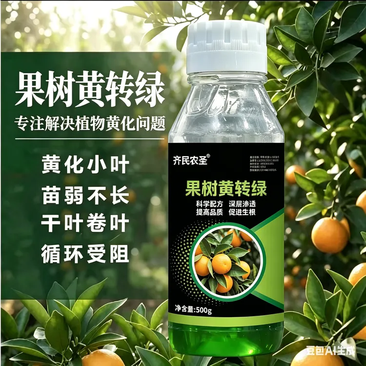 果树黄转绿中量元素水溶肥生根改善叶片黄化转绿补营养增强树势商品图