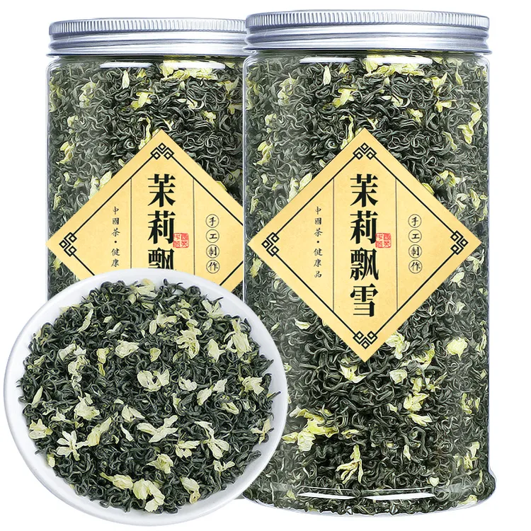 尤米正宗茉莉花茶飘雪浓香型炒花毛峰毛尖花草手工茶叶清香耐泡
