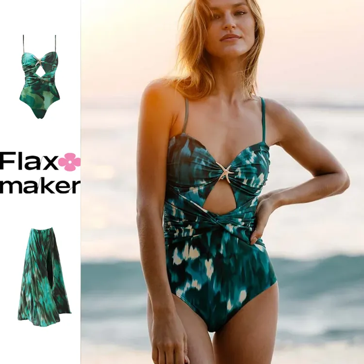 Flaxmaker·【飒姐】气质轻奢海星吊带泳衣女款保守又好看高端款