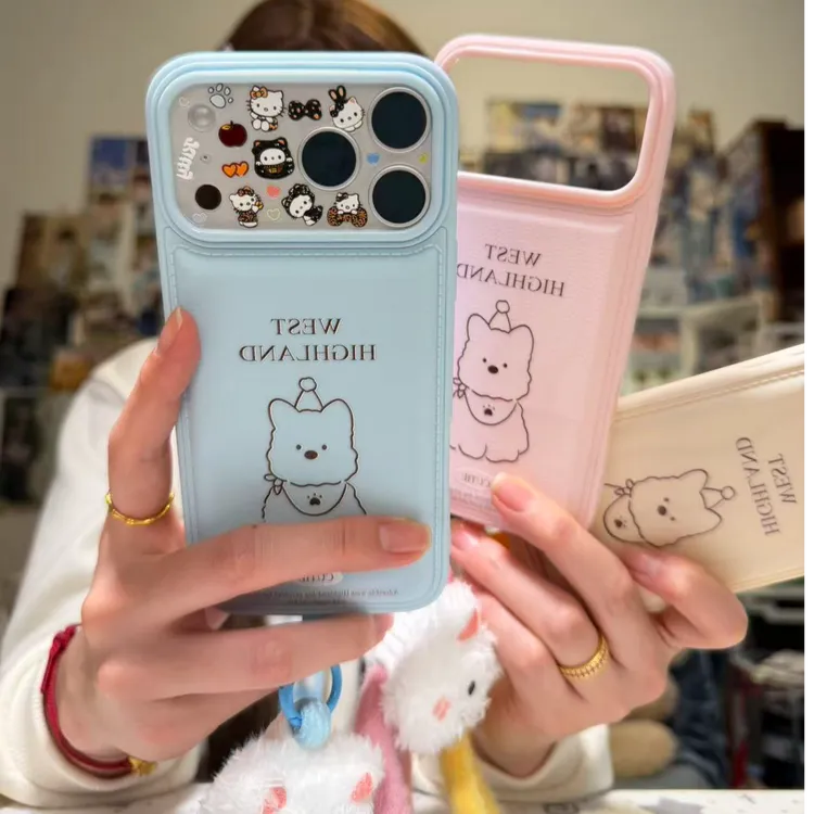 围脖西高地适用苹果17手机壳13/14ProMax卡通iPhone16/INS风17P