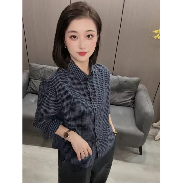 【海片】5927女士秋款长袖衬衫休闲时尚宽松百搭欧版衬衣
