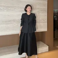 TANTAN 气质法式设计感圆领秋冬西装外套3105