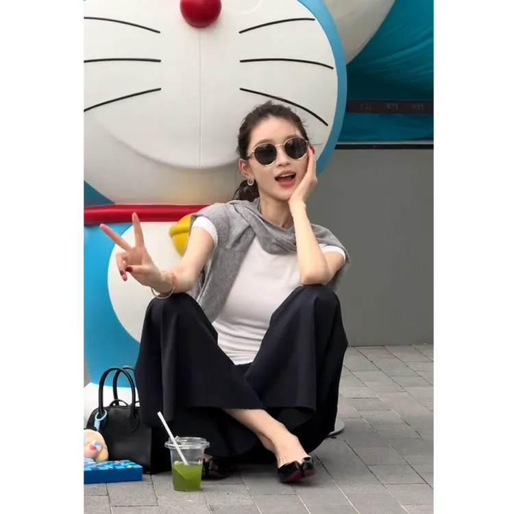MARIE.COCO慵懒风松弛感背心女夏季显瘦气质上衣休闲裤一整套潮