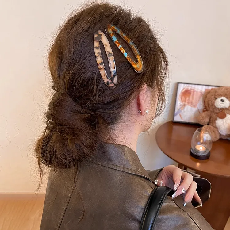 韩系复古醋酸bb夹前额碎发刘海夹女高级感2025新头发夹子发卡头饰