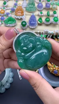 翡翠18K金镶嵌颈饰429-春日珠宝