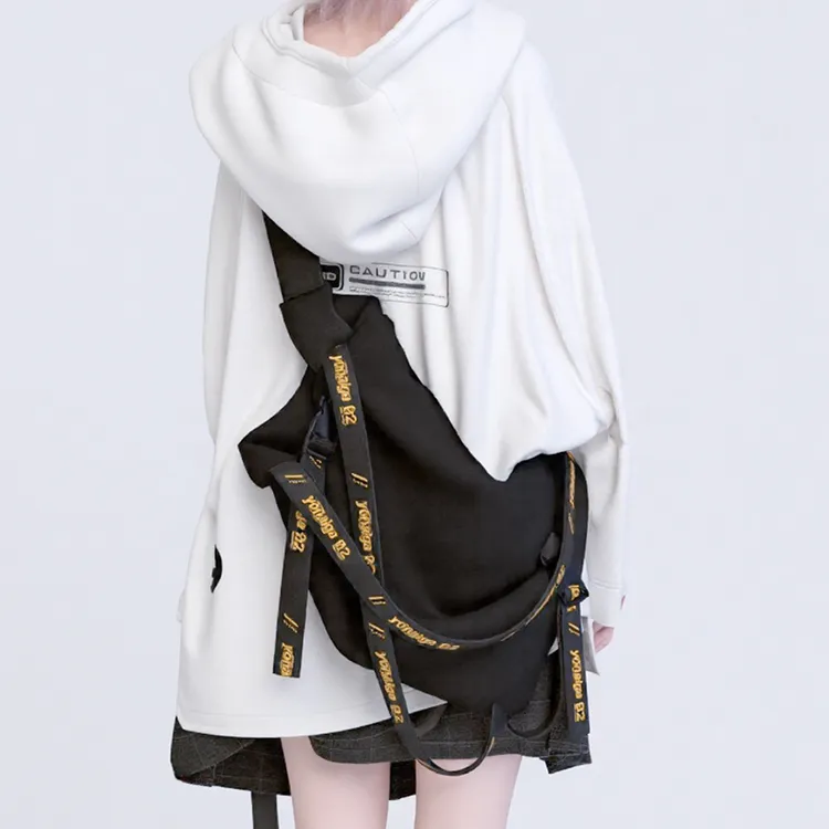 友奈加+原创潮酷ins街头工装百搭轻便尼龙男个性单肩斜挎包包女