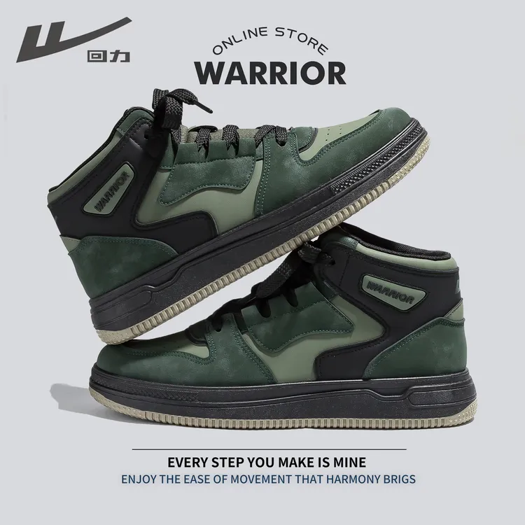 Warrior/回力秋冬中高帮运动鞋板鞋男鞋鞋子男款爆款2025新款棉鞋