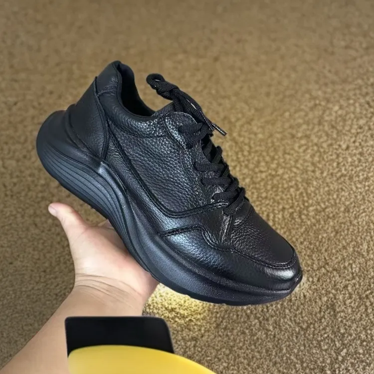 头层牛皮100%真皮单面超轻休闲运动鞋减震防滑耐磨舒适透气厚底秋