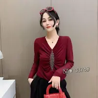YKN3374（聚水潭）染针织衫新款时尚内搭针织百搭洋气气质女士长袖