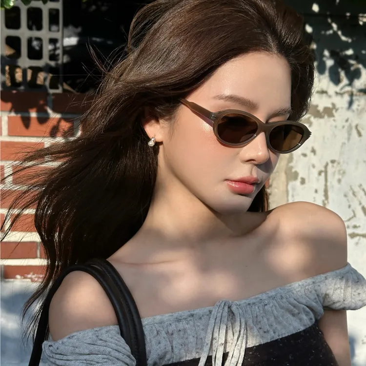 【生菜专属】复古椭圆墨镜女2026新款高级感防紫外线开车太阳眼镜偏光圆脸显瘦商品图
