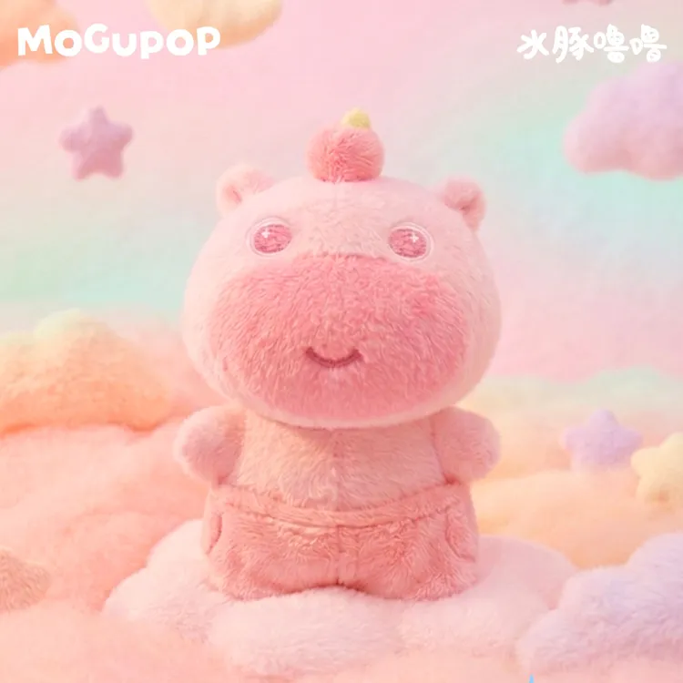 MOGUPOP正版水豚噜噜毛绒玩偶挂件经典款(粉色)