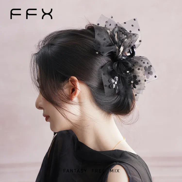 FFX弗弗西【花仙子】高级仙气精灵耳立体花片蓬松抓夹商品图