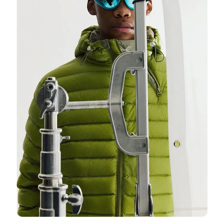 通勤暖服】冬季保暖防风羽绒服柔软白鸭绒休闲时尚连帽羽绒服25162