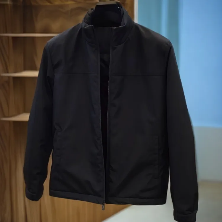 冬季户外男士时尚休闲立领棉衣纯色百搭男士通勤棉服修身显瘦外套