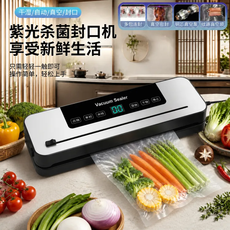 加强大吸力真空包装封口机家用真空机抽真空食品封口机保鲜包装机商品图