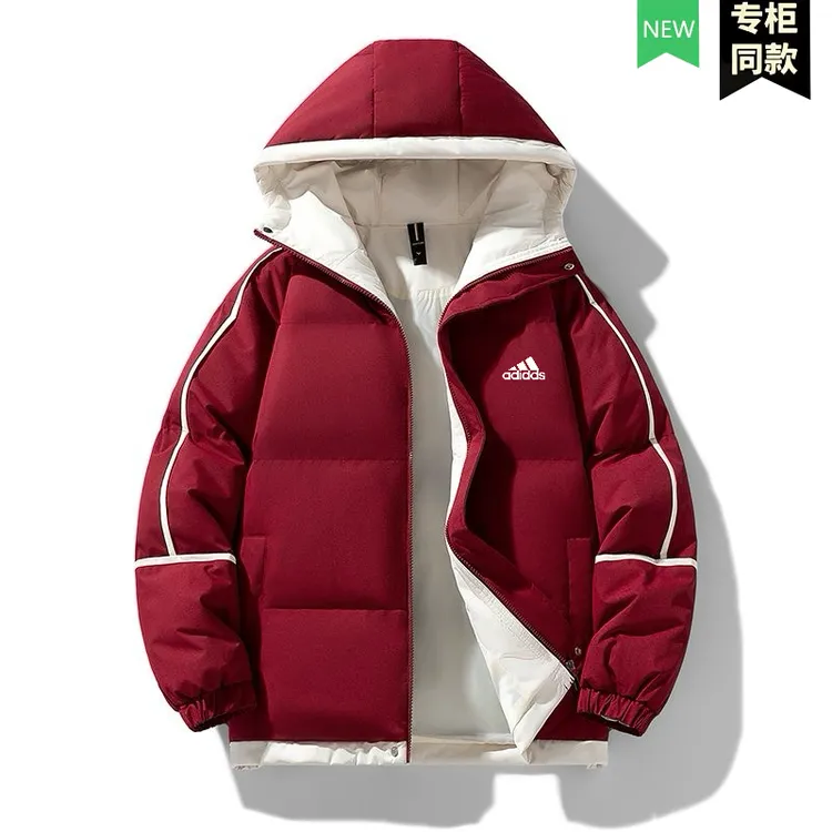 品牌冬季棉服男女青少年加厚保暖连帽外套宽松百搭学生棉衣