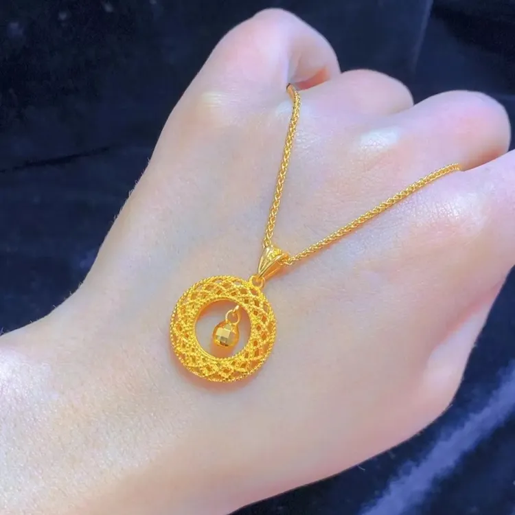 铜合金项链 【平安扣+肖邦链】项链小众镂空设计轻奢气质女锁骨链