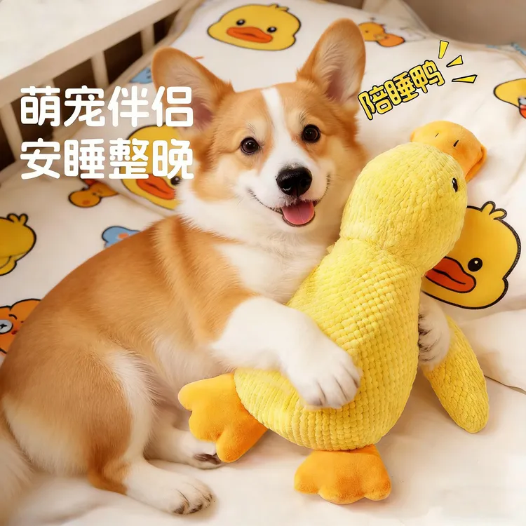 小黄鸭狗狗玩具发声陪睡磨牙耐咬自嗨解闷神器小中大型犬宠物幼犬商品图