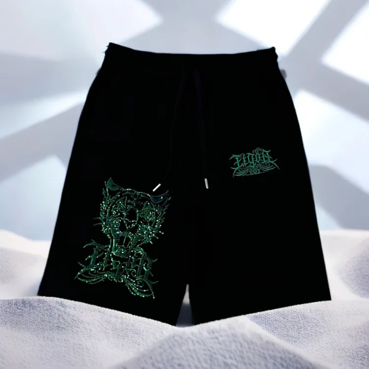 TIGERRMX潮牌25新款时尚休闲重工艺珠片刺绣短裤轻奢痞帅男装