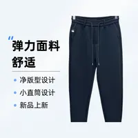秋季新款小直筒裤子男户外弹力净版型男长裤商务通勤百搭休闲裤潮