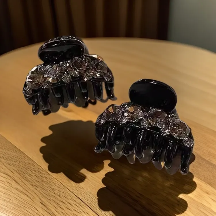 女少女风欧美风抓夹瑞丽风发夹网红刘海夹夹子鲨鱼夹气质百搭黑色