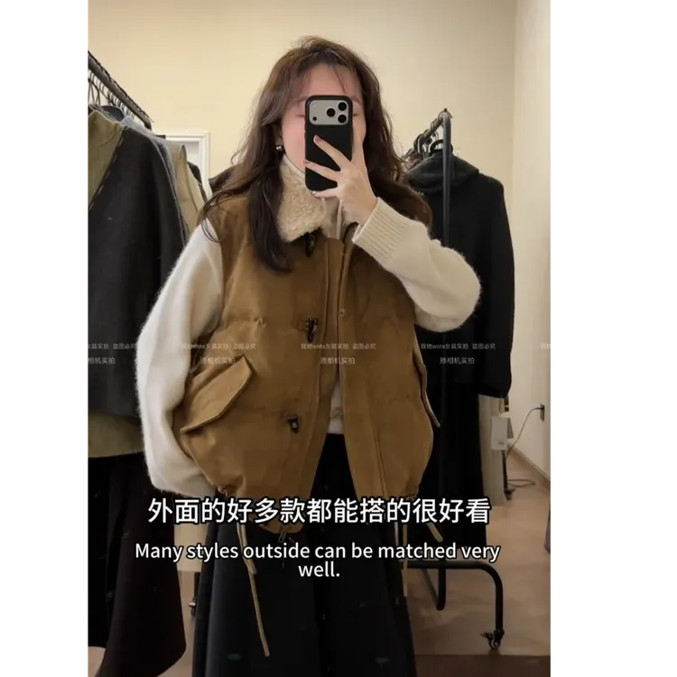 流行一整套2025秋冬新款时尚气质韩版减龄上衣马甲裤子三件套