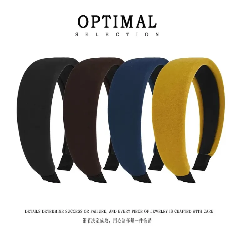 2025秋冬新款温柔丝绒海绵宽边发箍女高颅顶头箍洋气不勒头显脸小