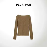 PLUR·PAN纯色简约极简风针织衫