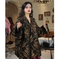 月畔湾【枝雨声】新中式冬季重工加厚棉外套盘扣棉服