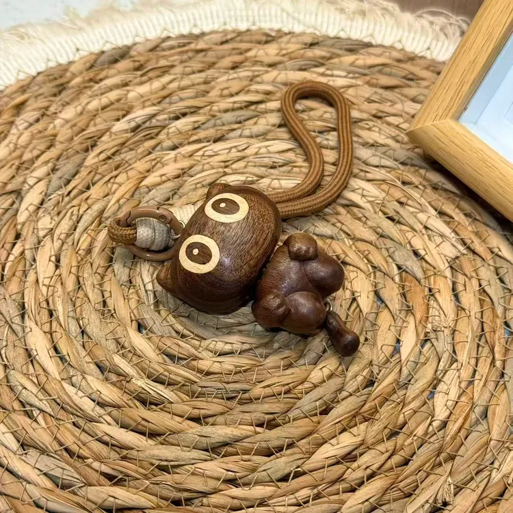 【美小伢】罗小黑摇尾巴创意可爱挂件钥匙扣包包木质挂件吊坠