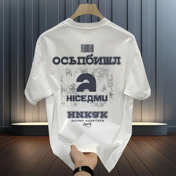 【潮牌新款】 潮牌美式休闲品质短袖夏季重磅新款宽松短袖圆领半袖