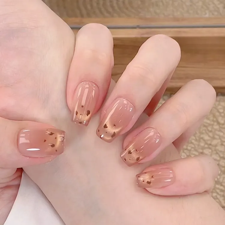 【各有千秋】早秋季新款溜边法式千金纯手工美甲穿戴甲短款猫眼美甲