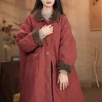 MDE[新款棉衣】宽松中长款加厚保暖百搭冬季棉衣6804