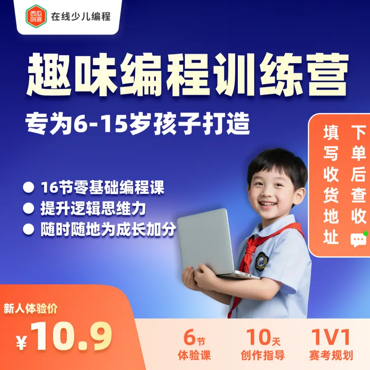 嬛嬛与大寻【下单后查短信填写地址】西瓜创客趣味编程创作课集训营