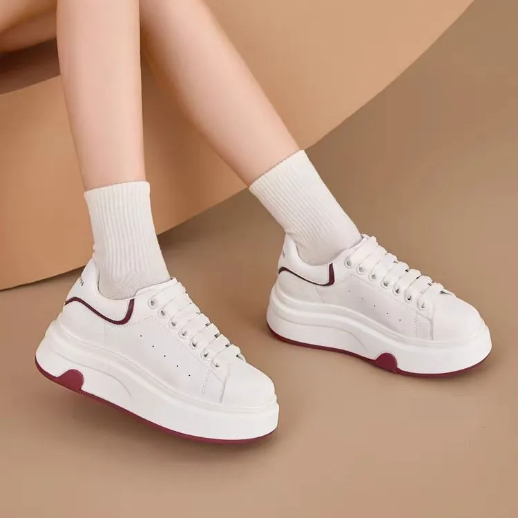 【新疆包邮】2025拼色百搭厚底休闲运动鞋小白鞋JX888