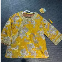 888重工长袖提花宽松大码太太服大衫