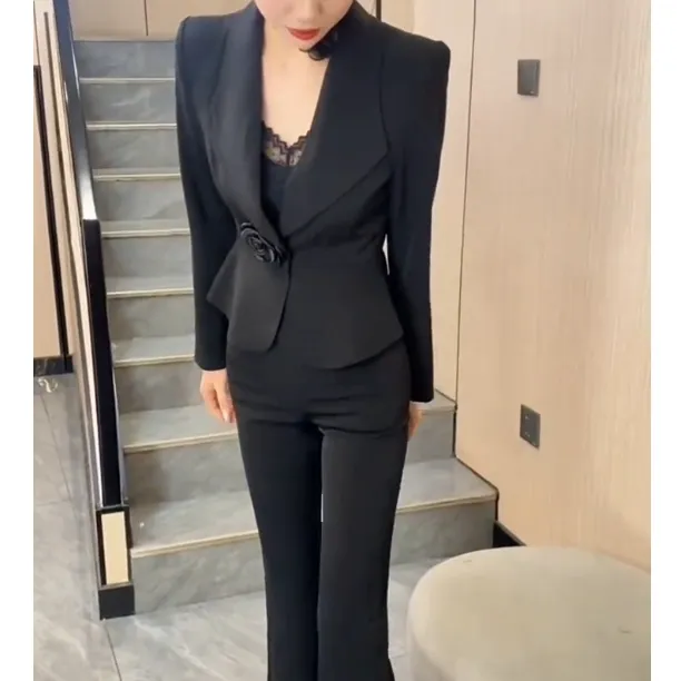 气质时尚轻奢女神修身显瘦西服套装女LIULI22001