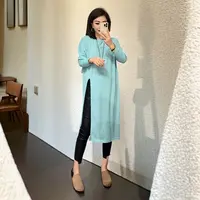 【糖果色开衩大T】（衣长100左右）简约休闲百搭时尚