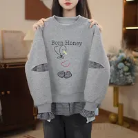 女童卫衣春秋2025新款洋气童装小女孩韩系假两件秋装上衣Q63236