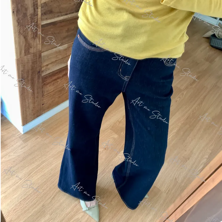 【ART ME】丹宁直筒微阔型满分曲线立裁必入牛仔裤w24376