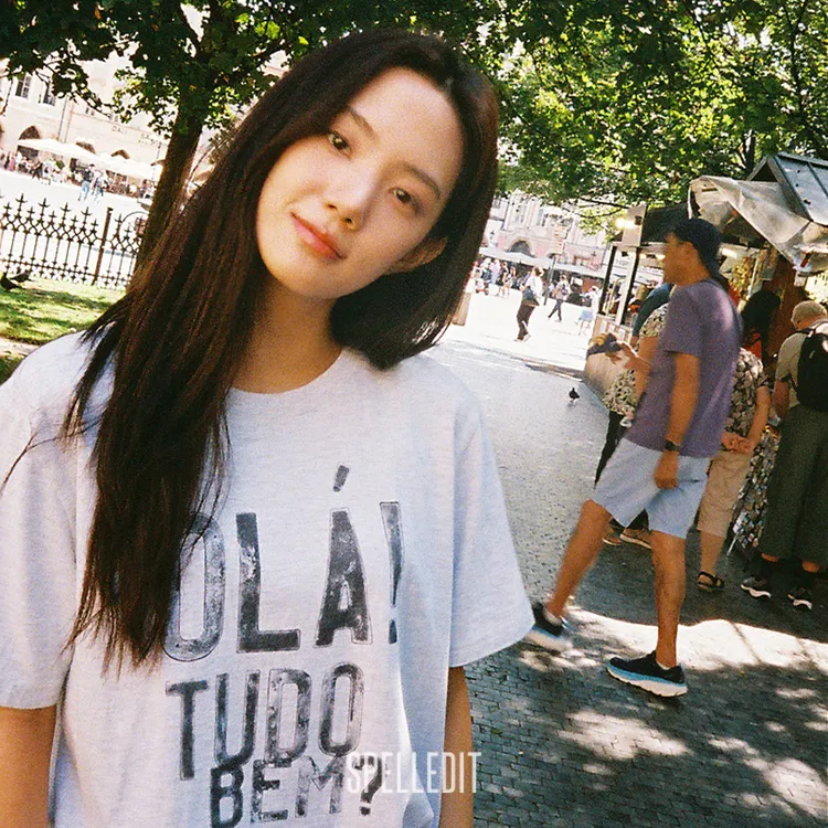 SPELLEDIT2025冬季新品OLAT恤复古美式字母印花宽松短袖棉上衣女