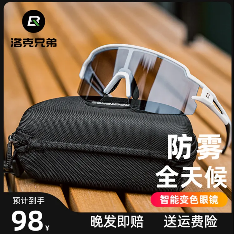 【日夜两用】洛克兄弟骑行眼镜护目镜自行车眼镜防雾登山防风沙变色商品图