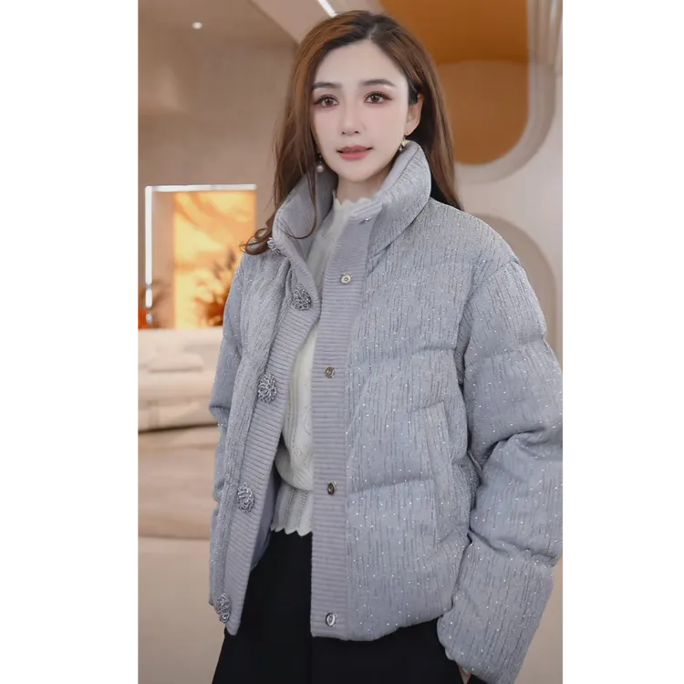 COCO BECCI【星钻银河】白鸭绒双色特种纱拼接羽绒外套CFJJD101063