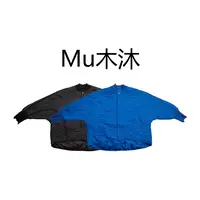 Mu木沐♠新品拼接针织破边提花棉服外套