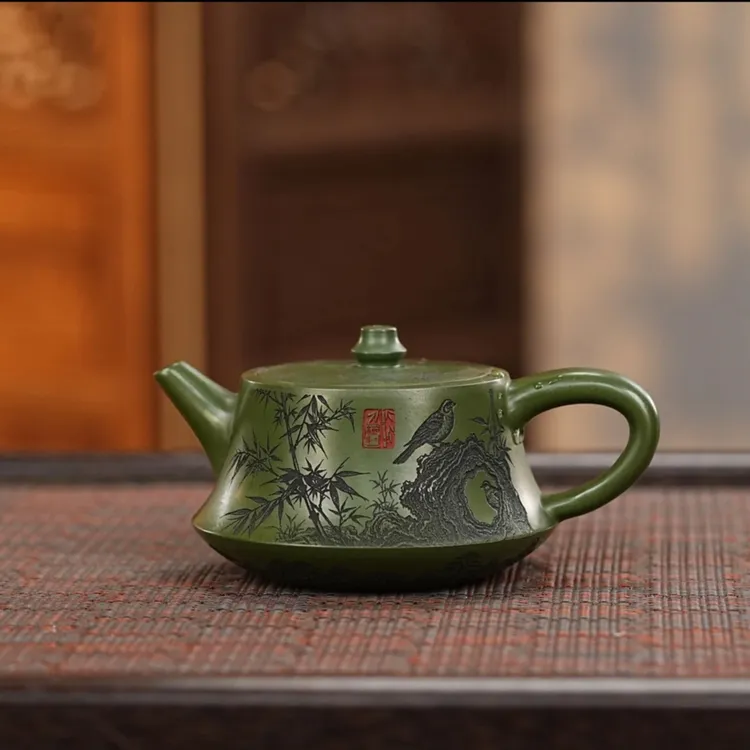 宜兴紫砂柱础紫砂壶商品图
