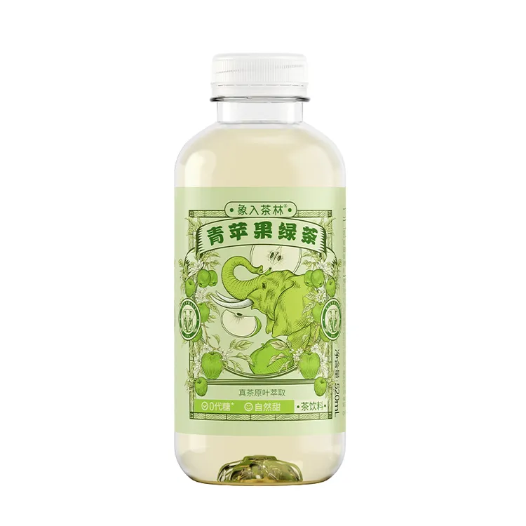象入茶林 【青苹果绿茶15瓶】0代糖0脂果茶调味茉莉清茶办公清爽