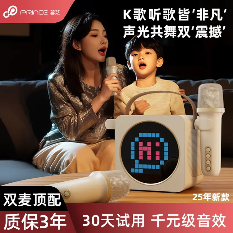 普芝派礼坞k歌音响麦克风一体家庭ktv套装无线蓝牙音箱卡拉ok唱歌