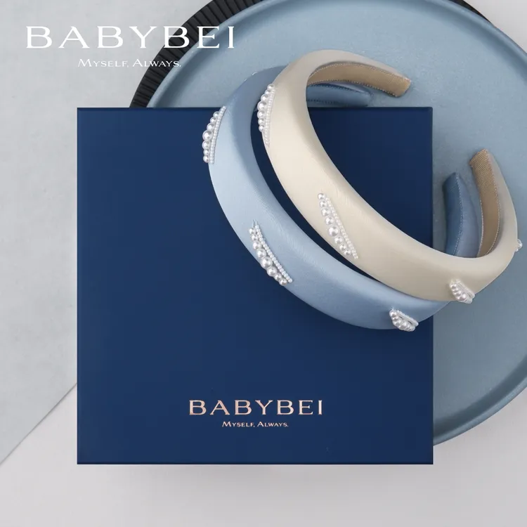 BABYBEI/初贝[邓家佳同款]丝丝高亮珠宽版发箍五段双排珠优雅气质